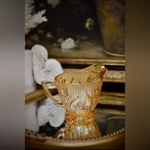 Vintage carnival glass creamer